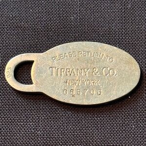 Tiffany & Co Vintage Oval Tag Pendant
